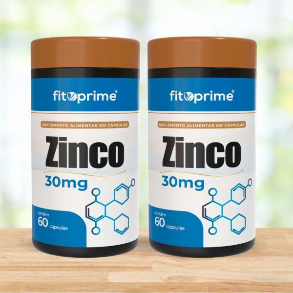 Imagem de Kit 2 Zinco 30mg 60 cápsulas Fitoprime