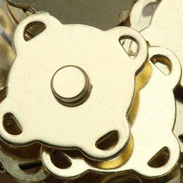 Imagem de Kit 20 Botões Imantado Magnético Fecho cor Dourado 14mm Imã