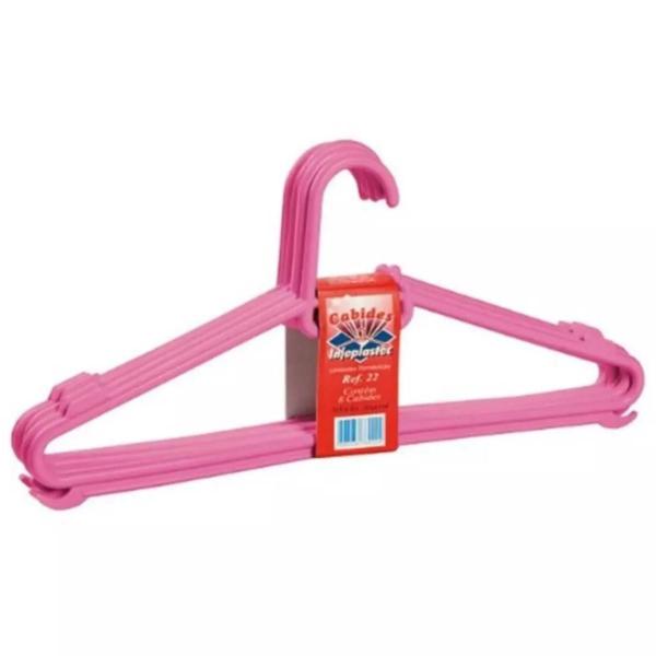 Imagem de Kit 20 Cabide Infantil Bebe Rosa 30X13,5 Reforçado