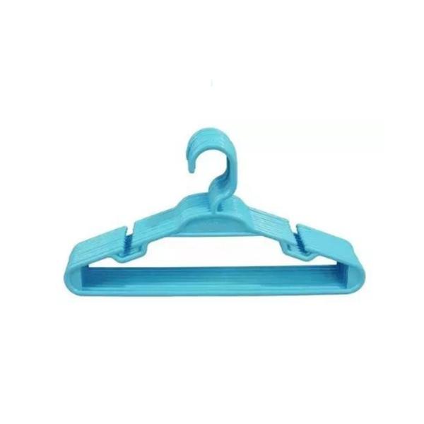 Imagem de Kit 20 Cabides Infantil Azul Reforçado Resistente 28x14