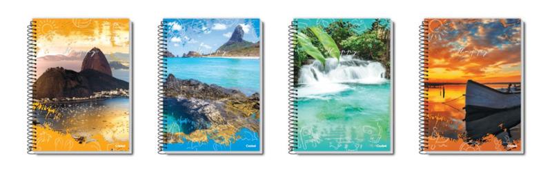 Imagem de Kit 20 Caderno Espiral 48 folhas Capa Flexível Atacado