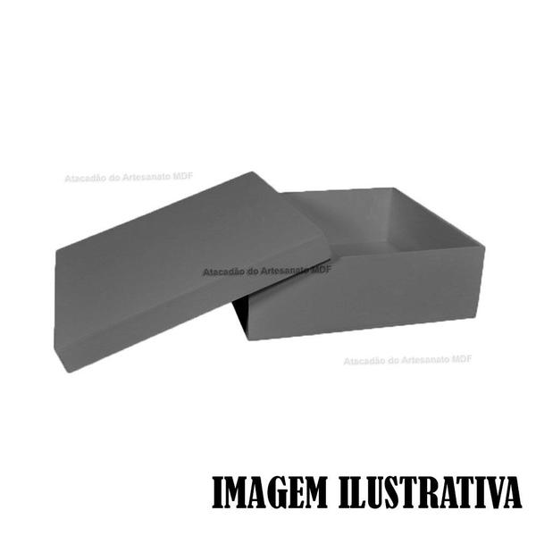 Imagem de Kit 20 Caixa Quadrada Tampa Sapato 20x20x5 Mdf Madeira Pintado