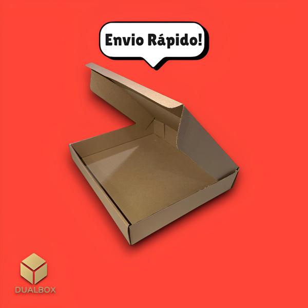 Imagem de Kit 20 Caixas de Papelão para Salgados Esfirras Pizza Doces 25x25x5