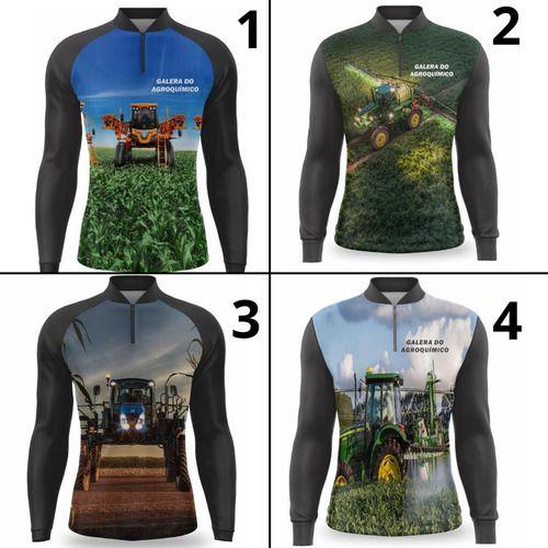 Imagem de Kit 20 Camisetas Agro Masculina Manga Longa Agroquímica Uv50