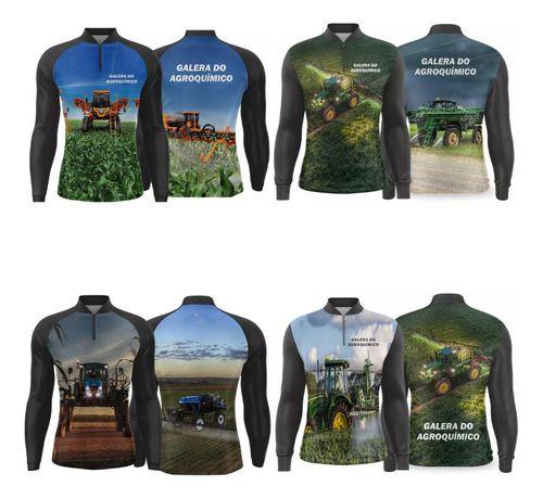 Imagem de Kit 20 Camisetas Agro Masculina Manga Longa Agroquímica Uv50