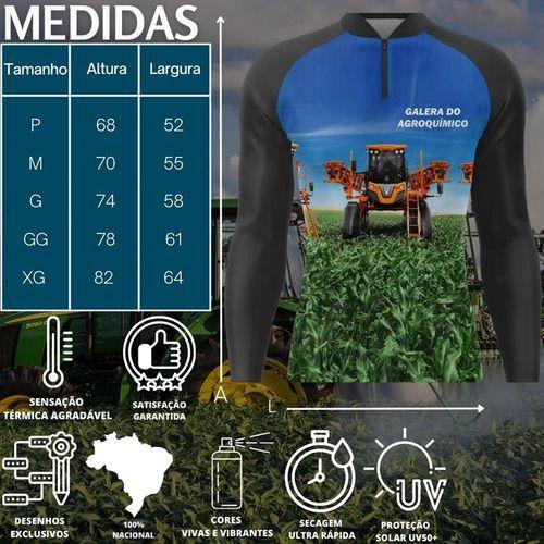 Imagem de Kit 20 Camisetas Agro Masculina Manga Longa Agroquímica Uv50