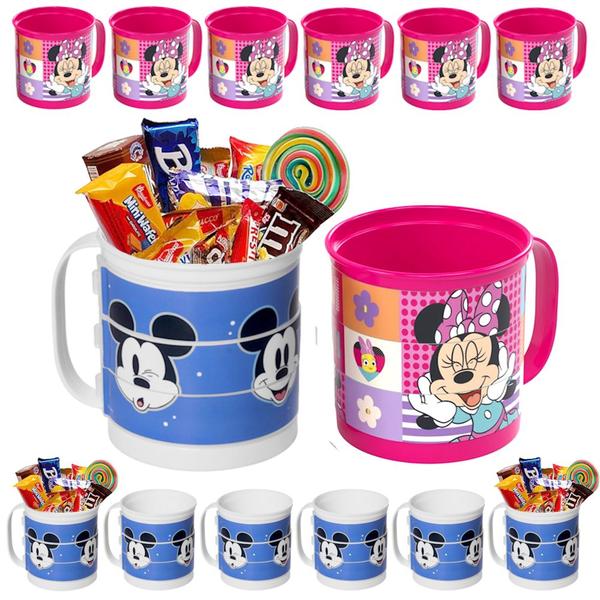 Imagem de Kit 20 Canecas Minnie e Mickey 360ml Copo Festa Infantil Lembrança Sacolinha Surpresa