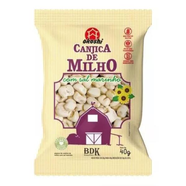 Imagem de Kit 20 Canjicas De Milho Com Sal Marinho Okoshi 40g Cada