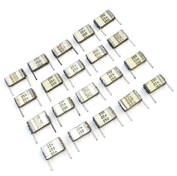 Imagem de Kit 20 Capacitor Poliéster 22nf 0,022uf 223 250v