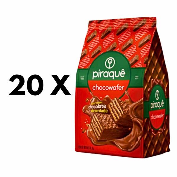 Imagem de Kit 20 Choco Wafer Bis PIRAQUÊ 63G Cada