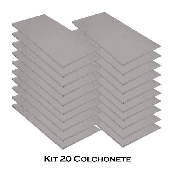 Kit 20 Colchonete Slim 95x59cm Solteiro Para Ginástica Academia Escola material sintético Cinza - Ahazzo Móveis Imagem de Kit 20 Colchonete Slim 95x59cm Solteiro Para Ginástica Academia Escola material sintético Cinza - Ahazzo Móveis