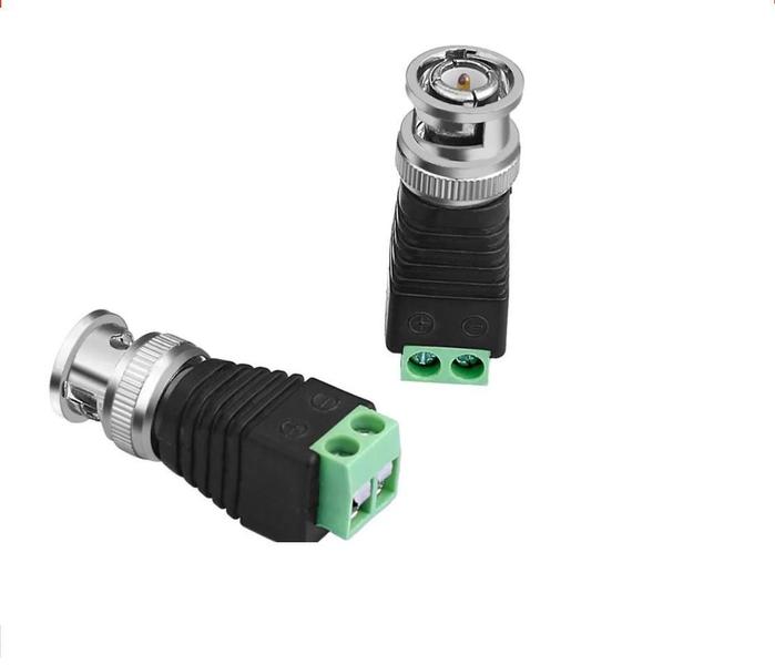 Imagem de Kit 20 Conectores Bnc Macho Com Borne + 20 Plug P4 Macho