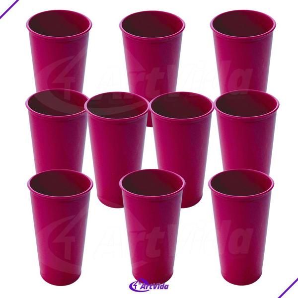 Imagem de KIT 20 Copos Coloridos Plástico Unidade 330ML - Long Neck - Ideal para Festas, Eventos e Personalização - Variedade de Cores Disponíveis para Personalização Criativa Cores: Preto, Branco, Vermelho, Rosa, Amarelo, Laranja, Azul, Verde, Lilás - ArtVida