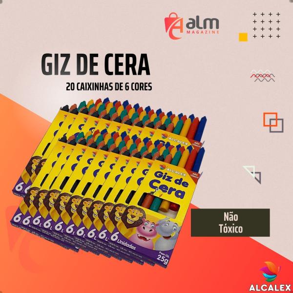 Imagem de Kit 20 Cxs Giz De Cera  Escolar Pequenas Lembrancinha  Atacado