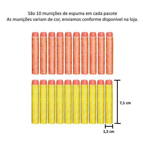 Kit 20 Dardos Espuma Ponta de Borracha para Lançadores Nerf - Pica Pau Imagem de Kit 20 Dardos Espuma Ponta de Borracha para Lançadores Nerf