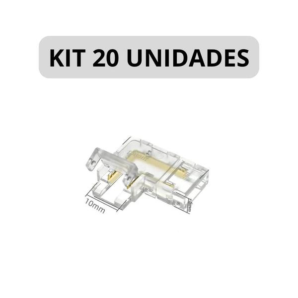 Imagem de KIT 20 Emenda Curva L Fita LED 10mm 12V 24V