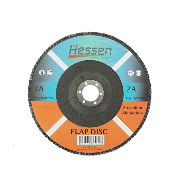 Imagem de Kit 20 Flap Disc de Lixa 115 mm x 22 mm grana 120 Hessen Zirconado - PREMIUM