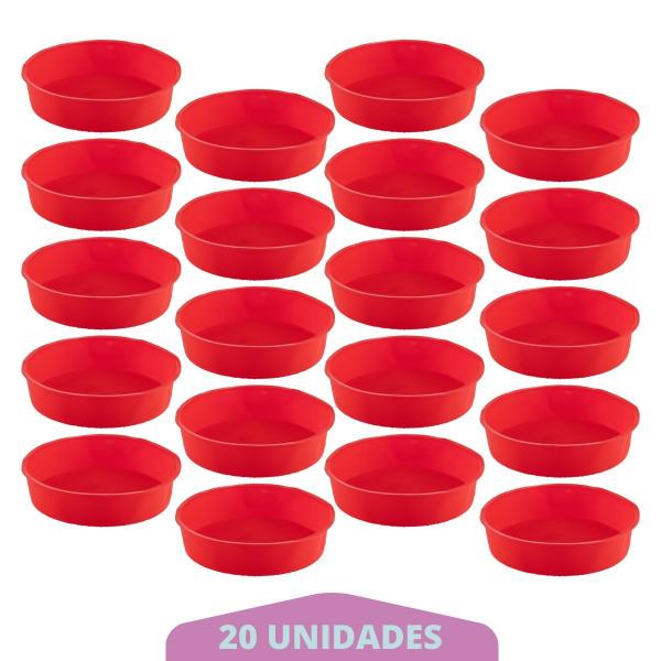 Imagem de Kit 20 Formas Redonda de Silicone Sortida Bolos Sobremesa