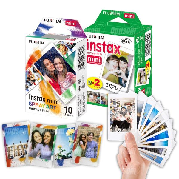 Imagem de Kit 20 Fotos Filme Instantaneo Fujifilm Instax Mini + 10 Fotos Spray Art Colorido