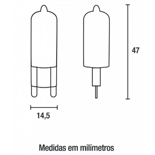Kit 20 lampada g9 ledpin 5w 3000k luz quente bivolt galaxy Imagem de Kit 20 lampada g9 ledpin 5w 3000k luz quente bivolt galaxy