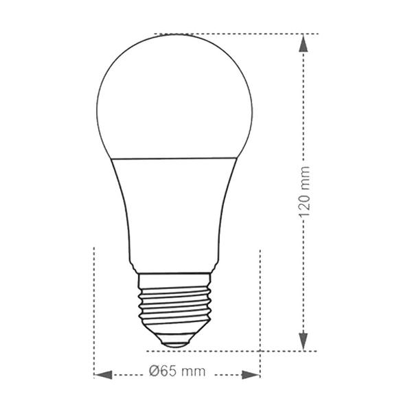 Imagem de Kit 20 Lâmpada Led 12w Bulbo 6500k Branco Frio 110/220V