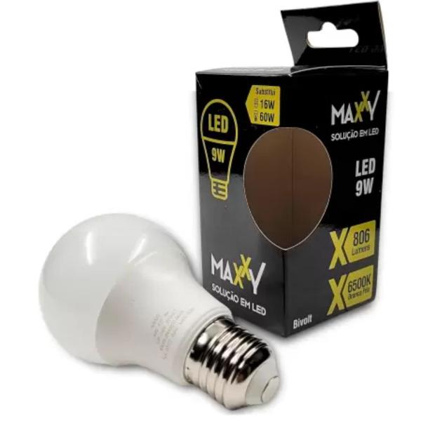 Imagem de Kit 20 Lampada Led 9W Bulbo Branco Frio Maxxy