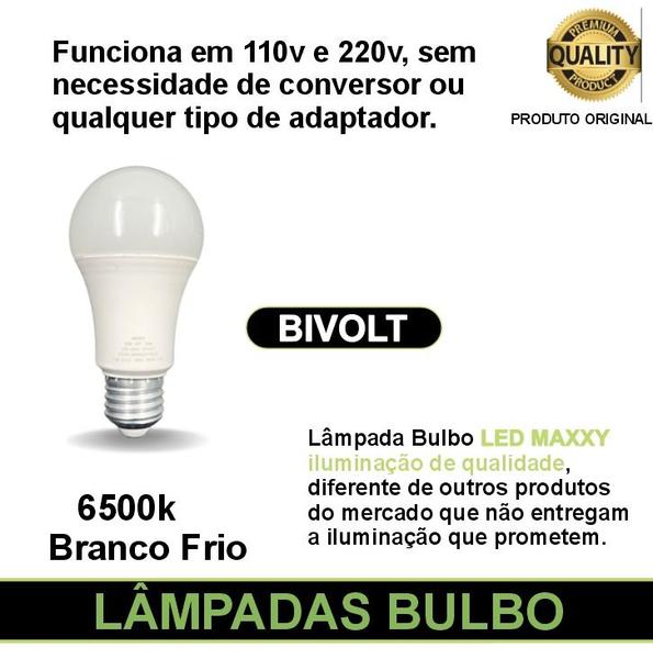 Imagem de Kit 20 Lâmpada Led Bulbo 12w Frio 6500K