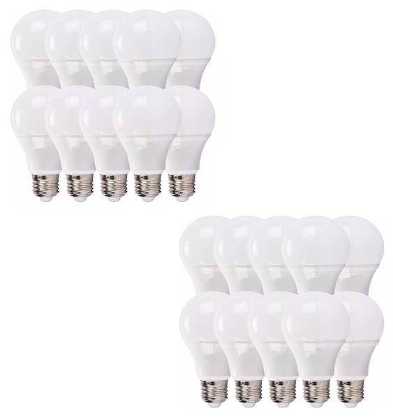 Imagem de Kit 20 Lâmpadas LED bulbo de 9W, 3000k LUMANTI