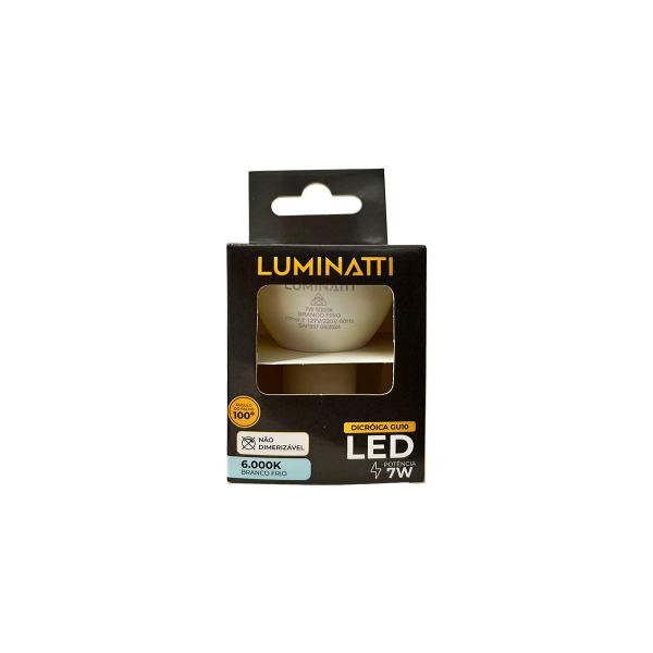 Imagem de Kit 20 Lâmpadas Led Dicróica Gu10 MR16 7W Bivolt 2700K / 4000K / 6000K Luminatti