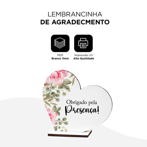 Imagem de Kit 20 Lembrancinhas Decorativo Agradecimento Casamento Aniversário MDF