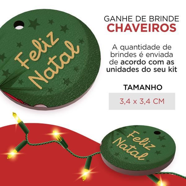 Imagem de Kit 20 Lembrancinhas Porta Bombom Papai Noel Feliz Natal Mdf