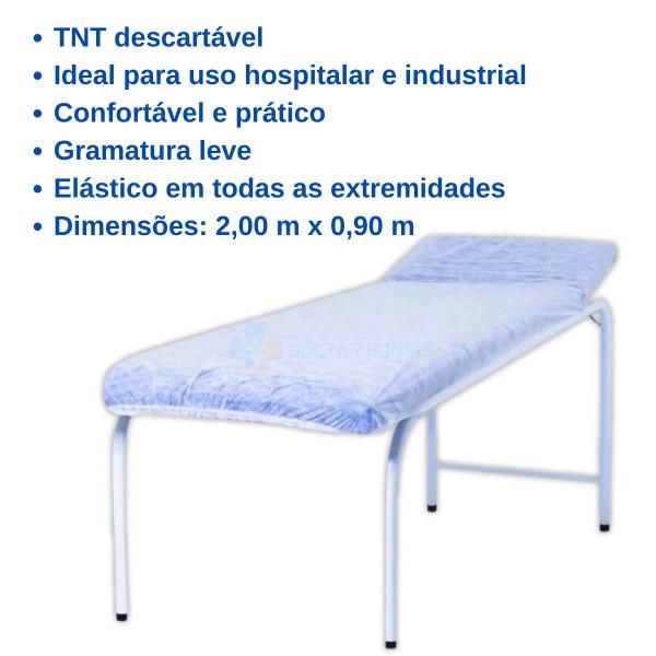 Imagem de Kit 20 Lencol Decartavel Em Tnt Para Clinica e Maca 2,00x0,90cm