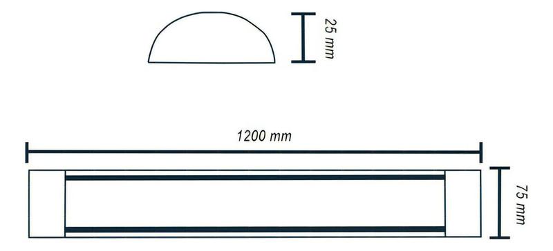 Imagem de Kit 20 Luminarias Led Sobrepor Linear 18w 6500k Bivolt 60cm Tubular