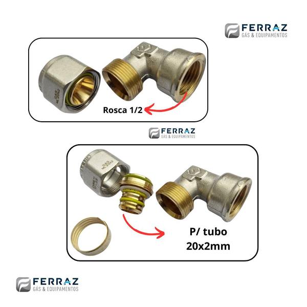 Imagem de Kit 20 M Tubo Pex Multicamada 16mm Gás + 04 Peças Monobloco ( faça você mesmo)