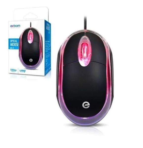 Imagem de Kit 20 Mouse Usb 1000 Dpi Preto Mini Led ul Scroll Ms-9