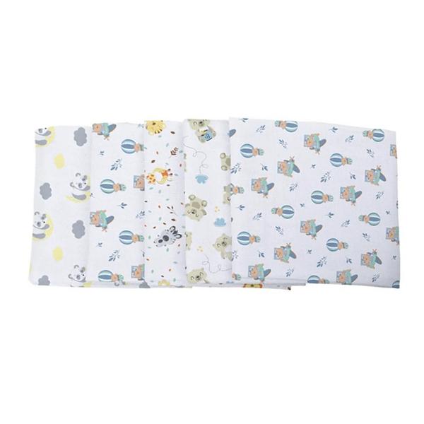 Imagem de Kit 20 Pano De Boca Fraldinha Luxo Estampada 35x35cm Comum Pacote 100% Algodão