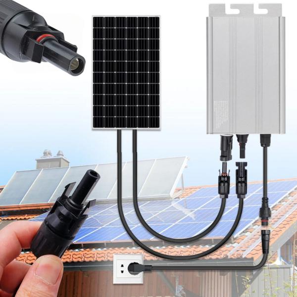 Imagem de Kit 20 Pares de Plug Terminal Conector MC4 Cabo Painel Energia Solar Placa Fotovoltaica Instalação de Módulo Inversor Macho e Fêmea