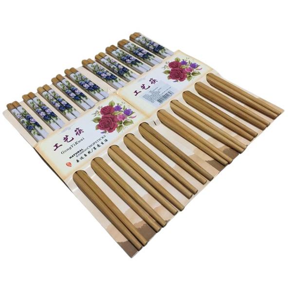 Imagem de Kit 20 Pares Hashi Bambu Profissional Rosa Vermelho Roxo