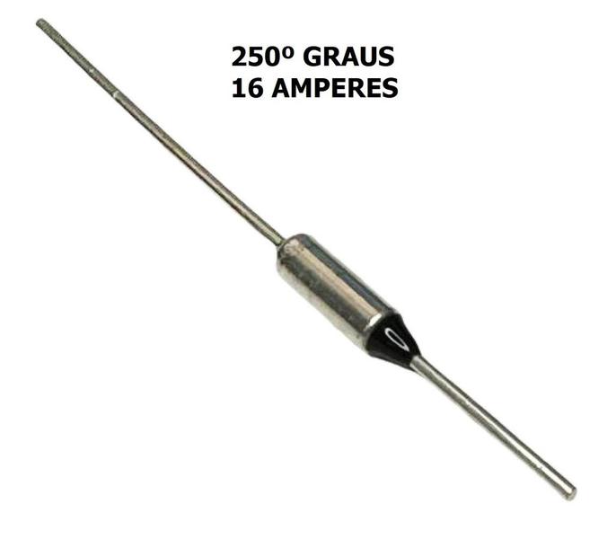 Kit 20 pçs - fusivel termico 16 amperes - 250 graus - 250v - Diprimeira Imagem de Kit 20 pçs - fusivel termico 16 amperes - 250 graus - 250v