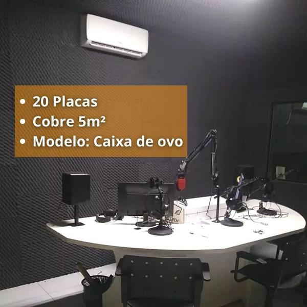 Kit 20 Placas 50X50X2Cm Espuma Acústica Caixa Ovo Cobre 5M² - N/A Imagem de Kit 20 Placas 50X50X2Cm Espuma Acústica Caixa Ovo Cobre 5M²
