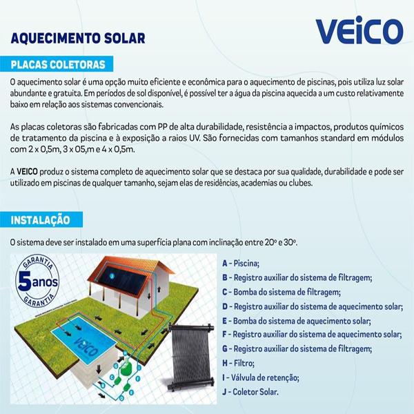 Imagem de Kit 20 Placas Solar 0,50m x 3m para Piscinas até 36.000 Litros com Acessórios FLUIDRA