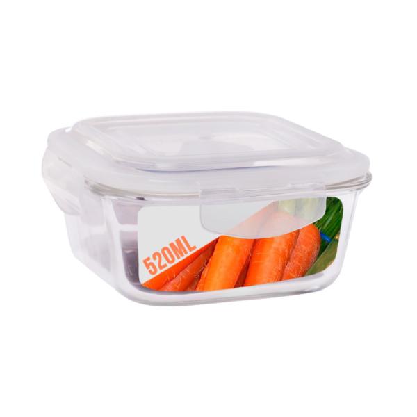 Kit 20 Pote de Vidro Hermético Mantimento Tampa 4 Travas 520ml - QUALITY HOUSE Imagem de Kit 20 Pote de Vidro Hermético Mantimento Tampa 4 Travas 520ml