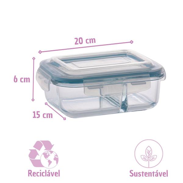 Kit 20 Pote Vidro Hermético para Mantimentos Divisória 1010ml - QUALITY HOUSE Imagem de Kit 20 Pote Vidro Hermético para Mantimentos Divisória 1010ml
