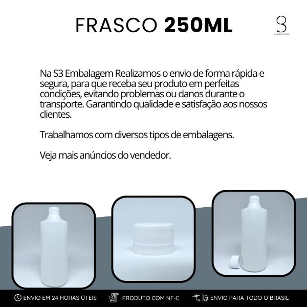 Imagem de Kit 20 Potes 250ml Resistentes Para Álcool Com Tampa Lacre