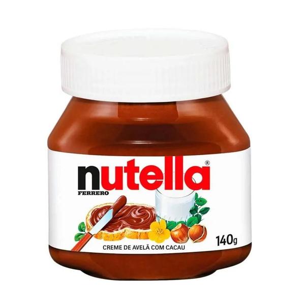 Kit 20 Potes de Creme De Avelã Com Cacau 140g Nutella Imagem de Kit 20 Potes de Creme De Avelã Com Cacau 140g Nutella