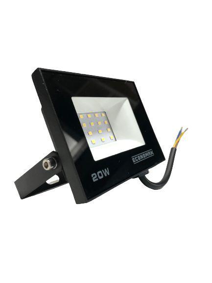 Kit 20 Refletor LED 20W Luz Branca Biv Holofote Prova Dágua - Economax Imagem de Kit 20 Refletor LED 20W Luz Branca Biv Holofote Prova Dágua