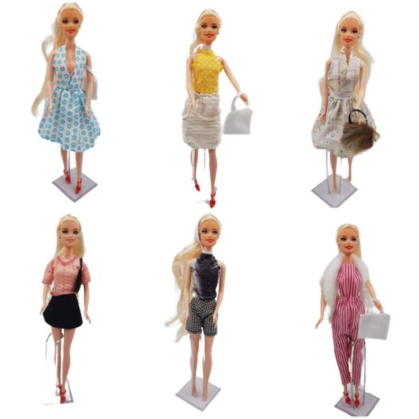 Imagem de kit 20 roupas roupinhas look conjuntos para boneca barbie