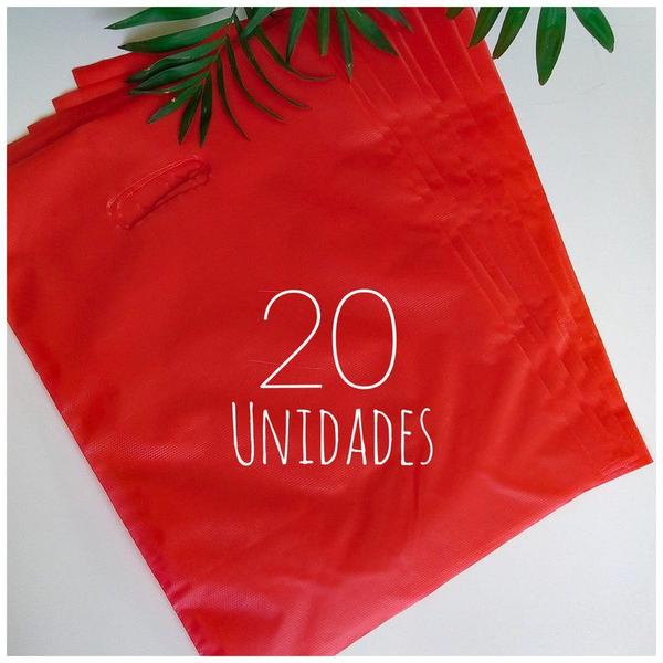 Imagem de KIT 20 SACOLAS BOCA DE PALHAÇO COM TEXTURA 30X40 Opções