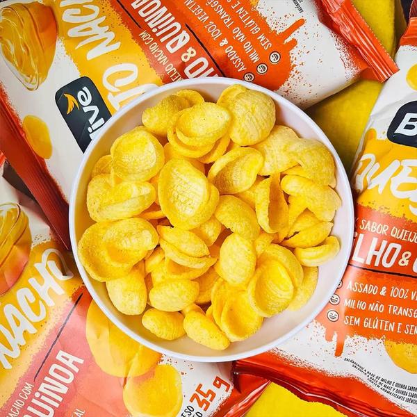 Kit 20 Snack Milho & Quinoa Belive Sabor Queijo Nacho 35G Imagem de Kit 20 Snack Milho & Quinoa Belive Sabor Queijo Nacho 35G