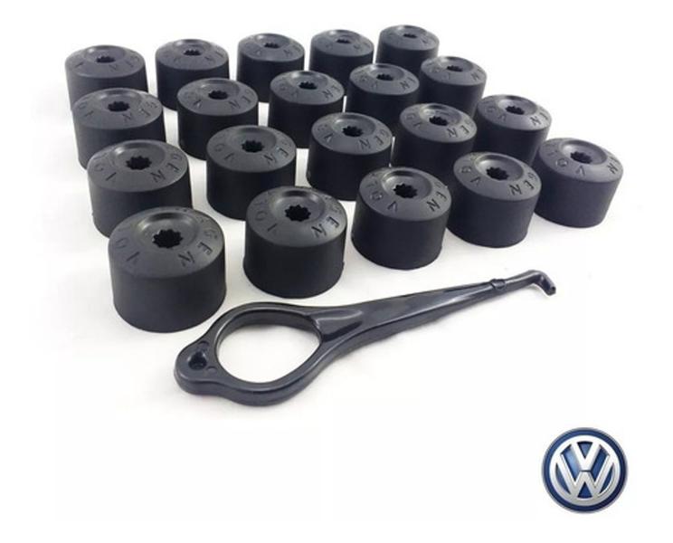 Imagem de Kit 20 Tampa De Parafuso' Roda Vw Crossfox 2002 2003 2004 05